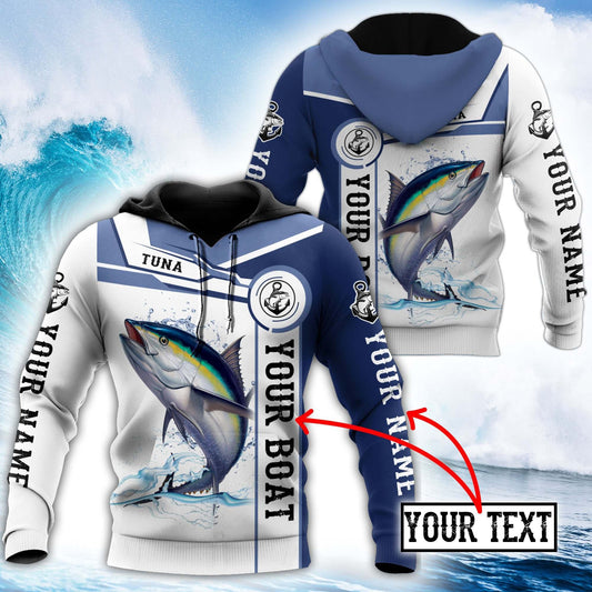 Custom Name Tuna Catch And Release Graphic – 3D Hoodie
