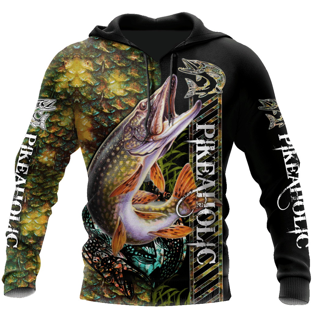 Collection Fishaholic Northern Pike Camo – 3D Hoodie