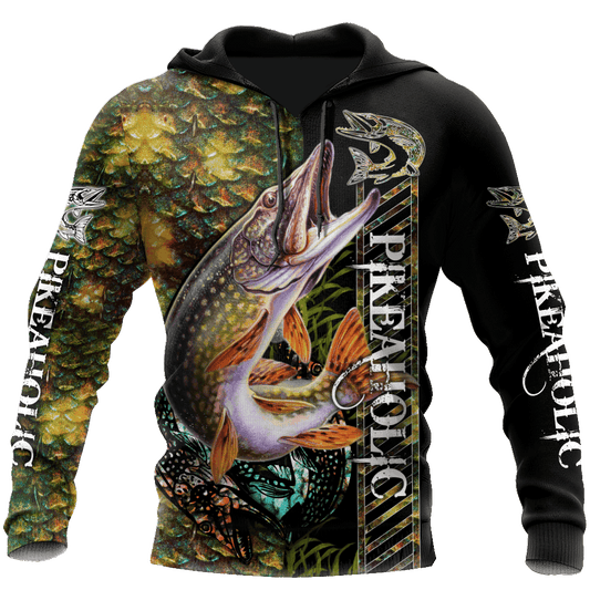 Collection Fishaholic Northern Pike Camo – 3D Hoodie
