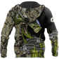 Bass Fishing Fall Camo Reaper Graphic – 3D Hoodie