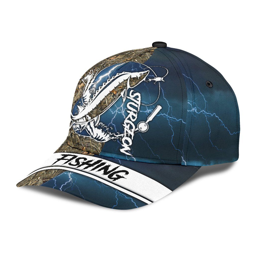 Sturgeon Fishing hat Hook 3D design print Cap - Owls Matrix LTD