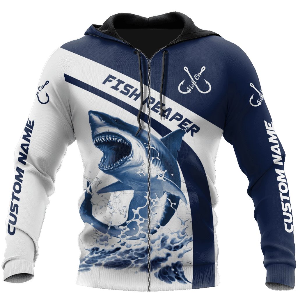 Custom Name Shark Fishing Graphic – 3D Hoodie