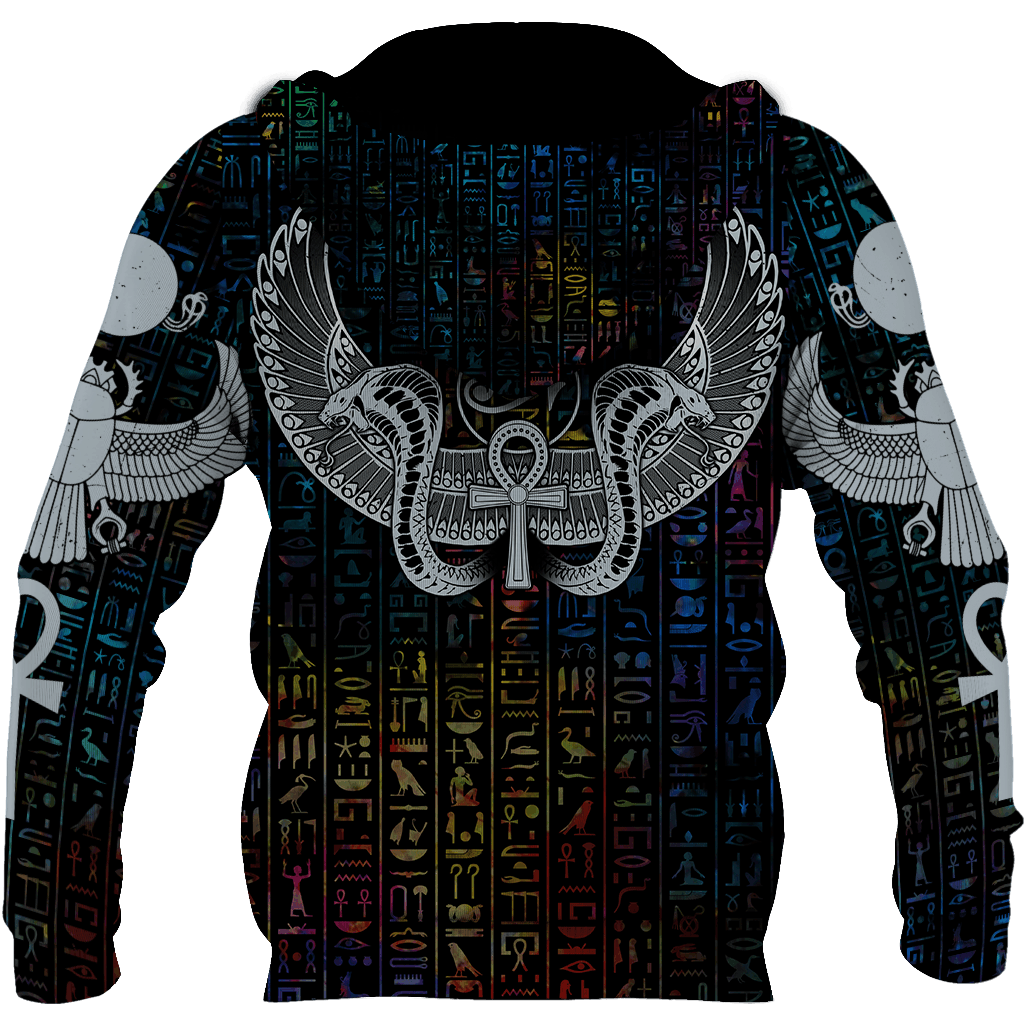 Collection Ancient Egypt Hieroglyphics Art – 3D Hoodie