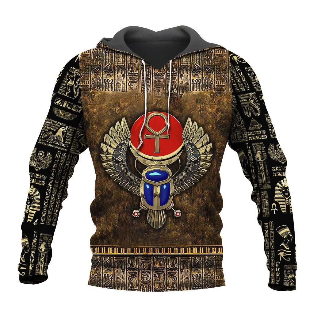 Collection Winged Scarab With Ankh Art – 3D Hoodie