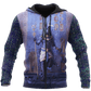 Collection Anubis Face Blue Egypt Art – 3D Hoodie