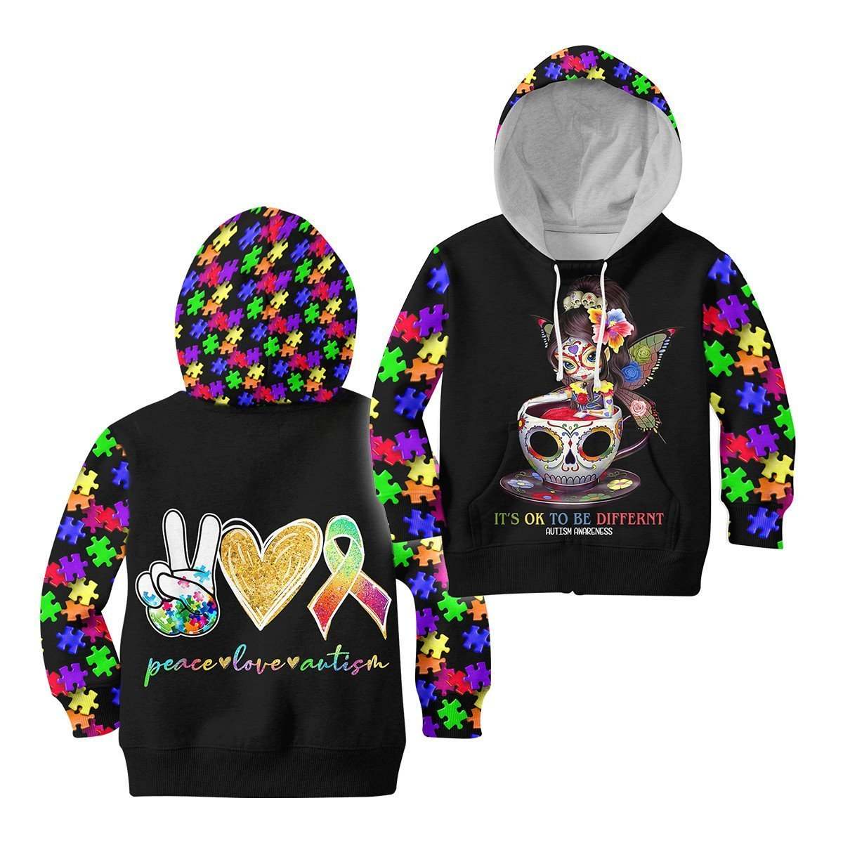 Collection Autism Awareness Kids Design – 3D Hoodie