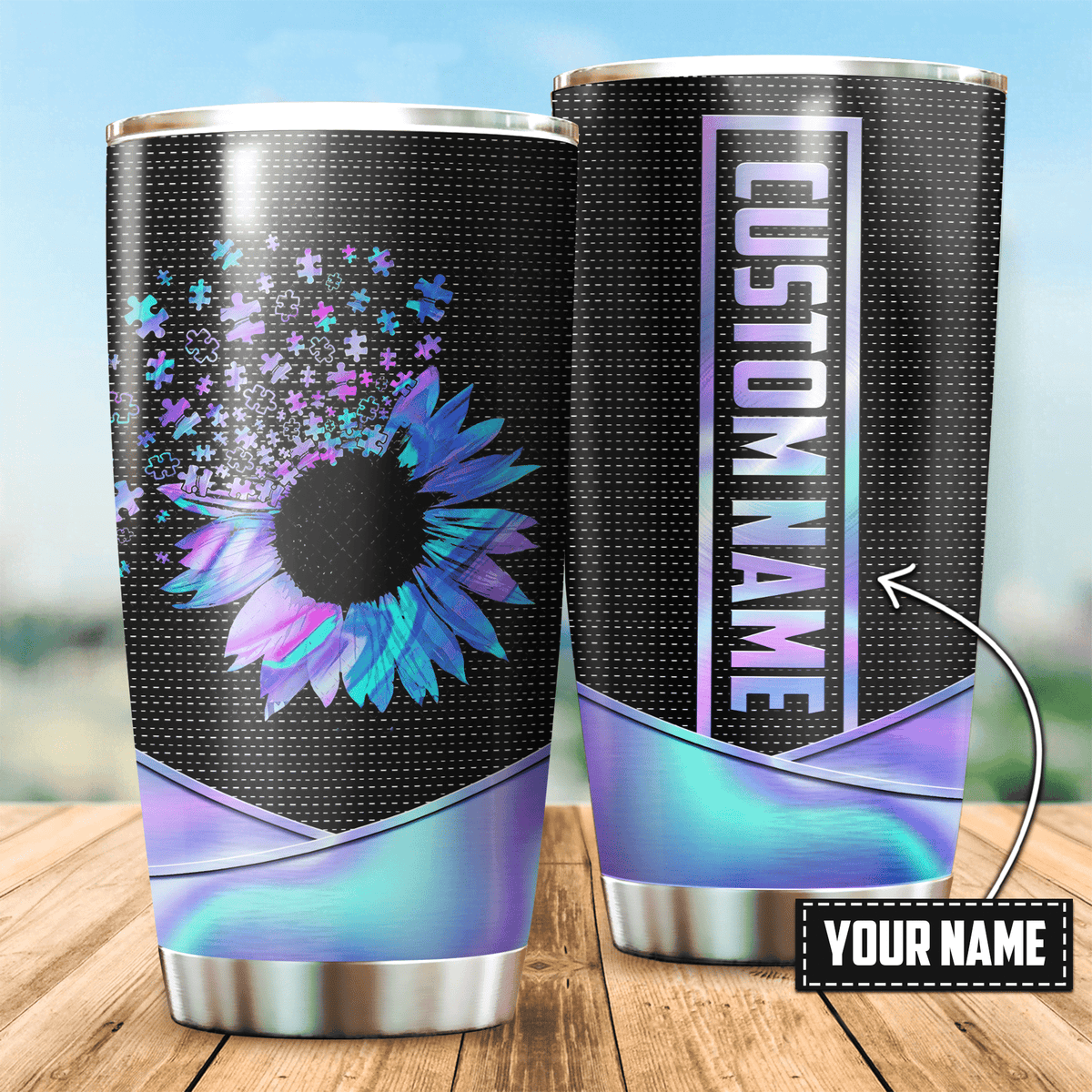 Autism Awareness Blue Personalized 20 Oz Tumbler
