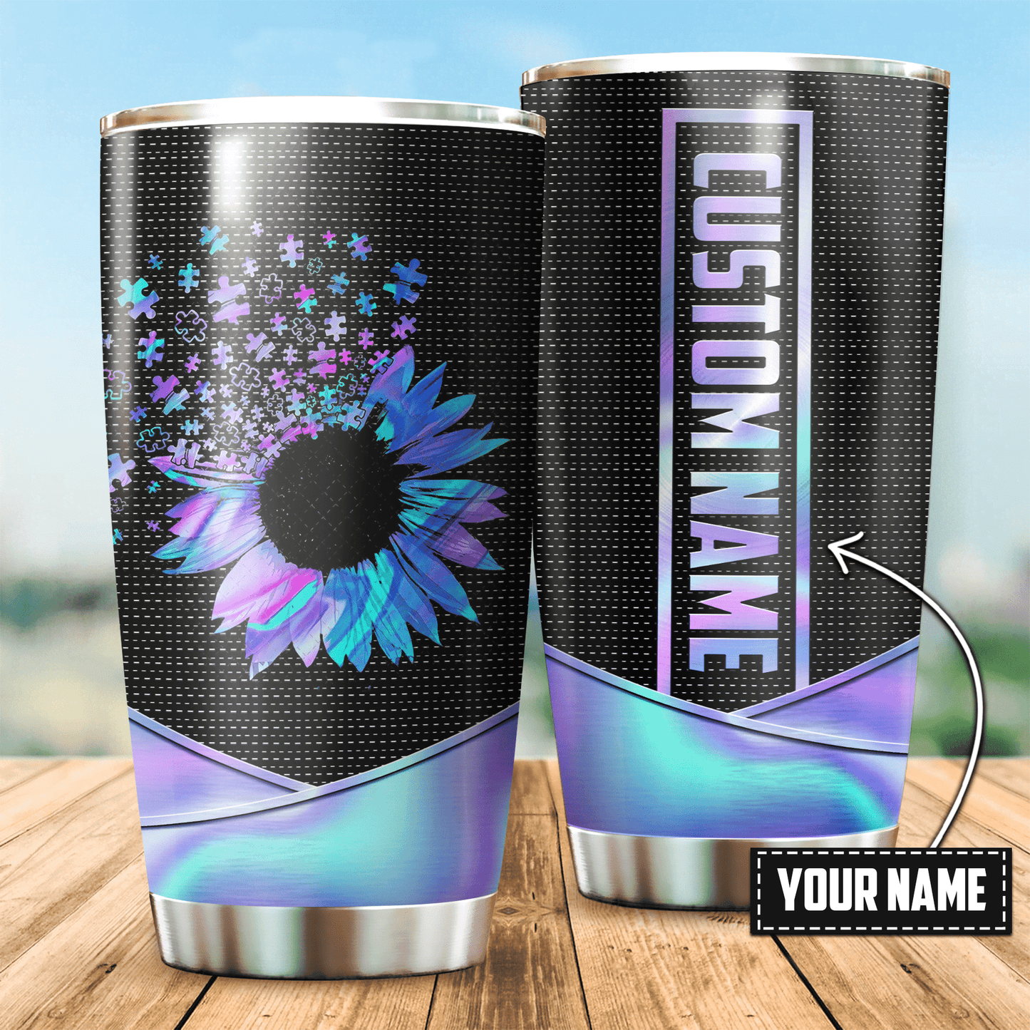 Autism Awareness Blue Personalized 20 Oz Tumbler