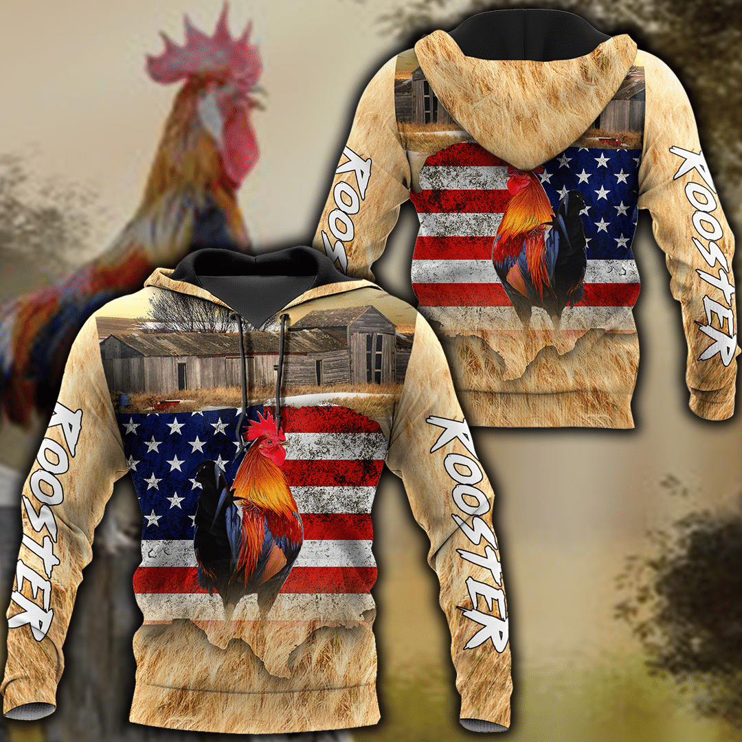 Hoodie Premium Rooster 3D All Over Printed Unisex Shirts -Owls Matrix