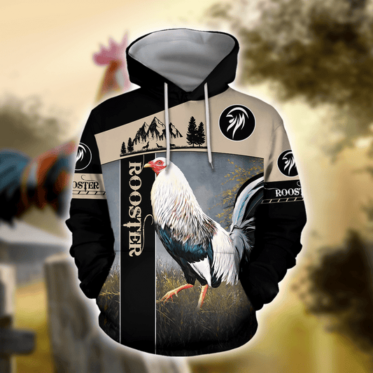 Premium Rooster Art 4 - 3D Hoodie