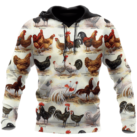 Premium Rooster Art 10 - 3D Hoodie