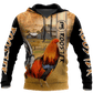 Premium Rooster Art 12 - 3D Hoodie