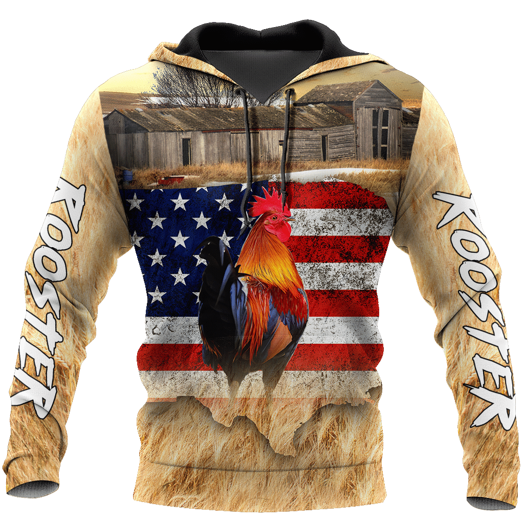 Hoodie Premium Rooster 3D All Over Printed Unisex Shirts -Owls Matrix