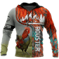 Premium Rooster Art - 3D Hoodie