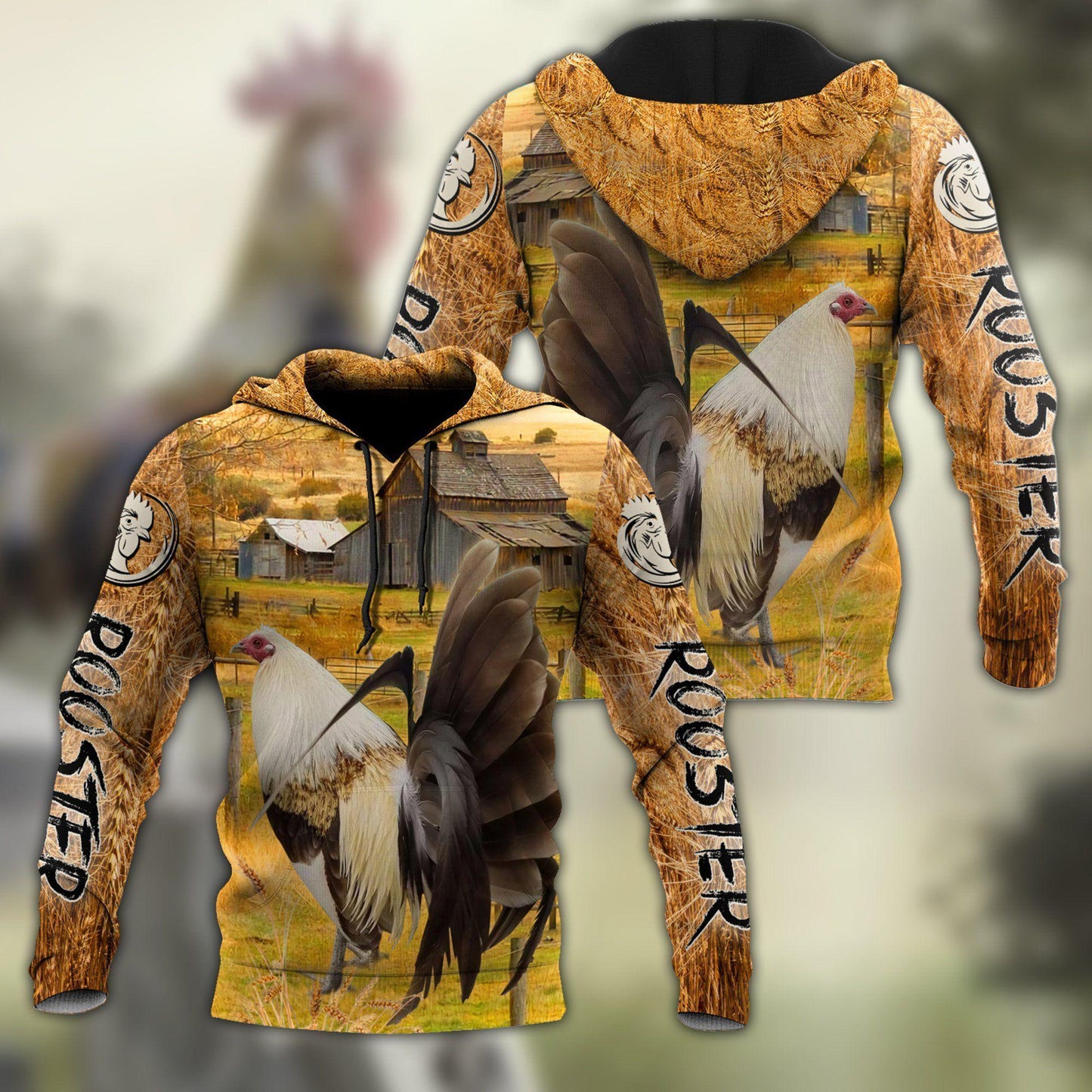 Premium Rooster Art 6 - 3D Hoodie