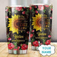 Autism Awareness In A World Full Of Roses Be A Sunflower Personalized 20 Oz Tumbler