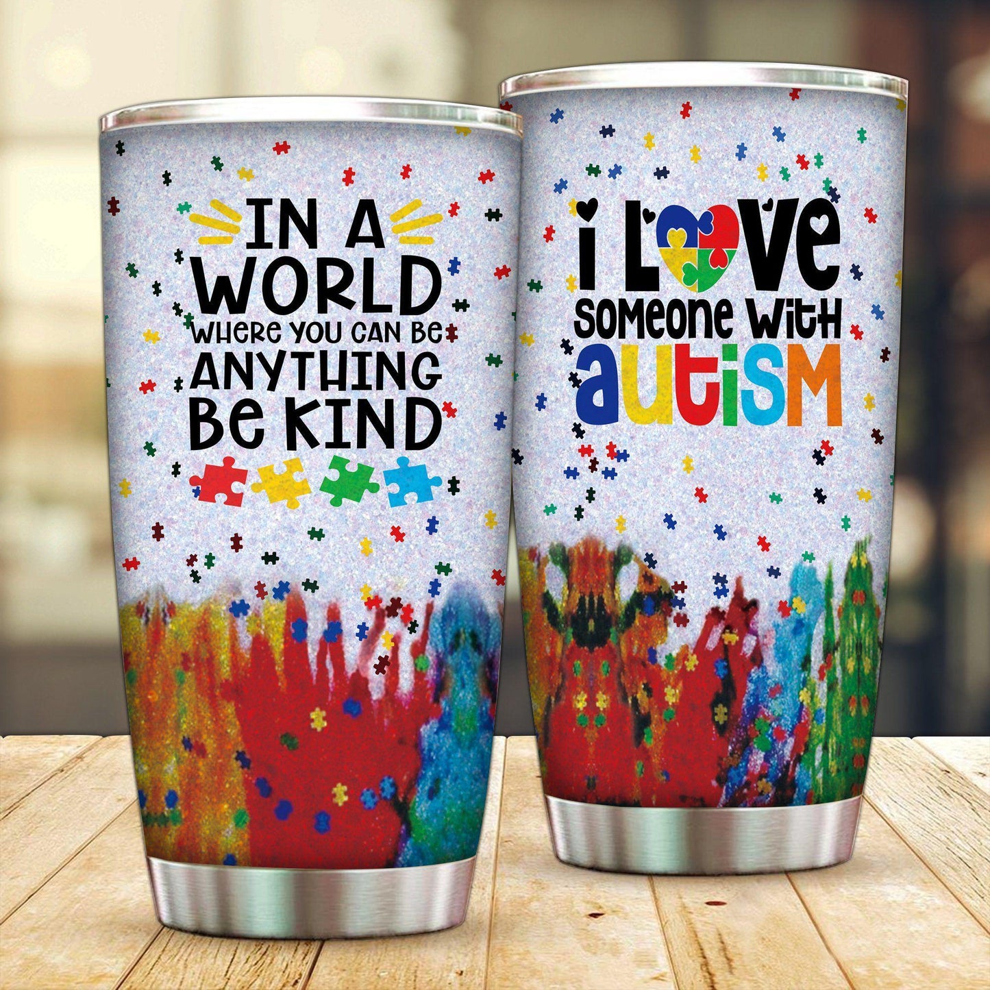 Autism I Love Someone With Autism 20 Oz Tumbler