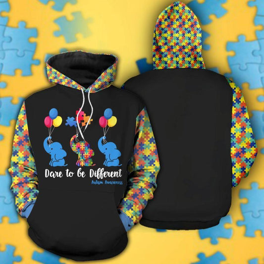 Collection Dare To Be Different Autism – 3D Hoodie