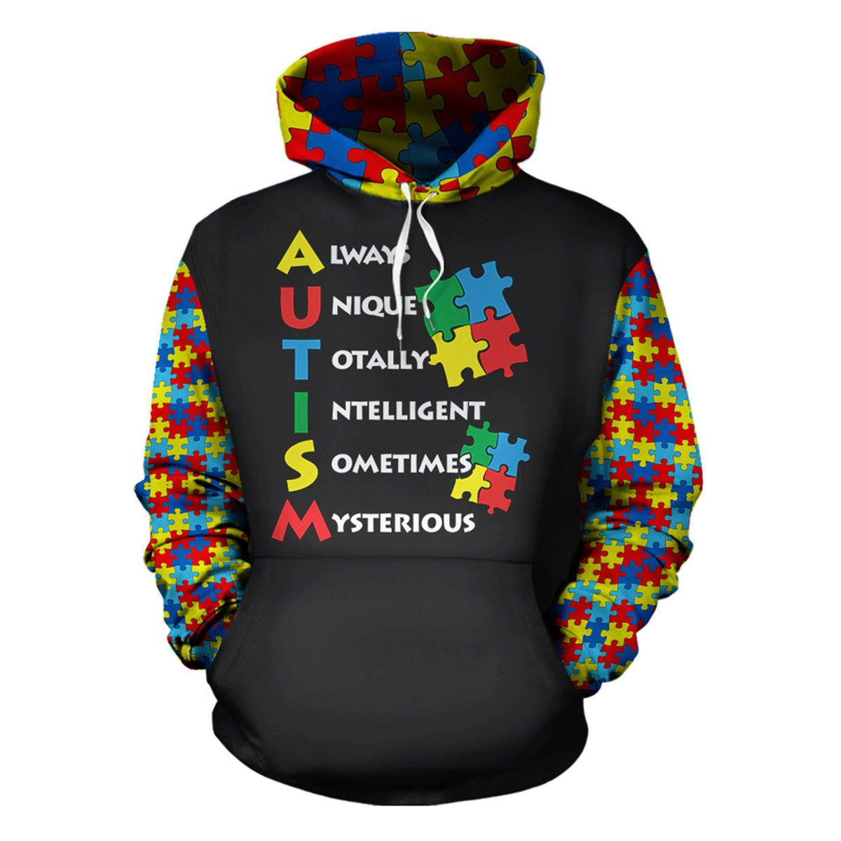 Collection Always Unique Totally Intelligent Autism – 3D Hoodie