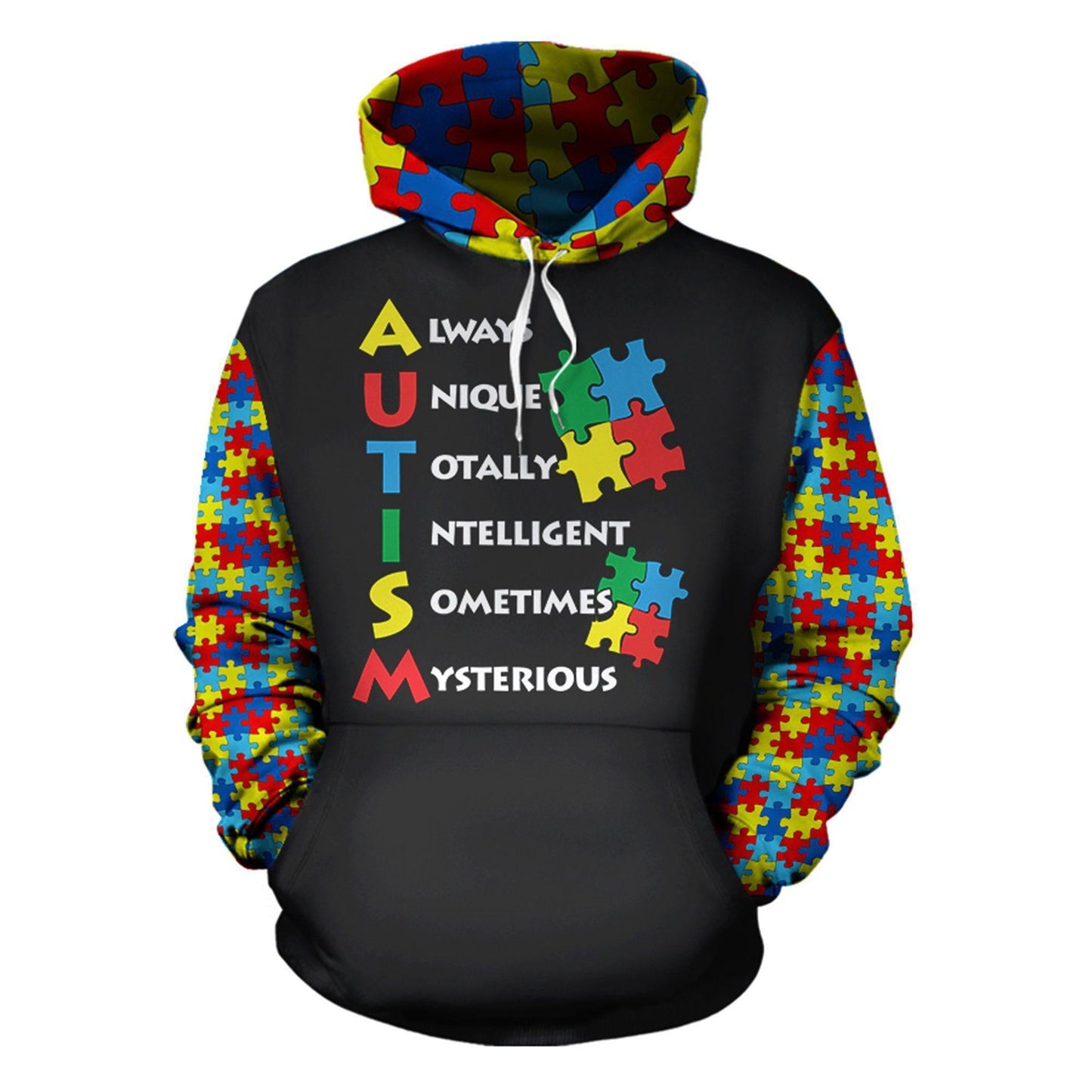 Collection Always Unique Totally Intelligent Autism – 3D Hoodie