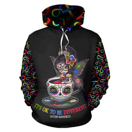 Collection Cup Girl Autism Infinity Design – 3D Hoodie