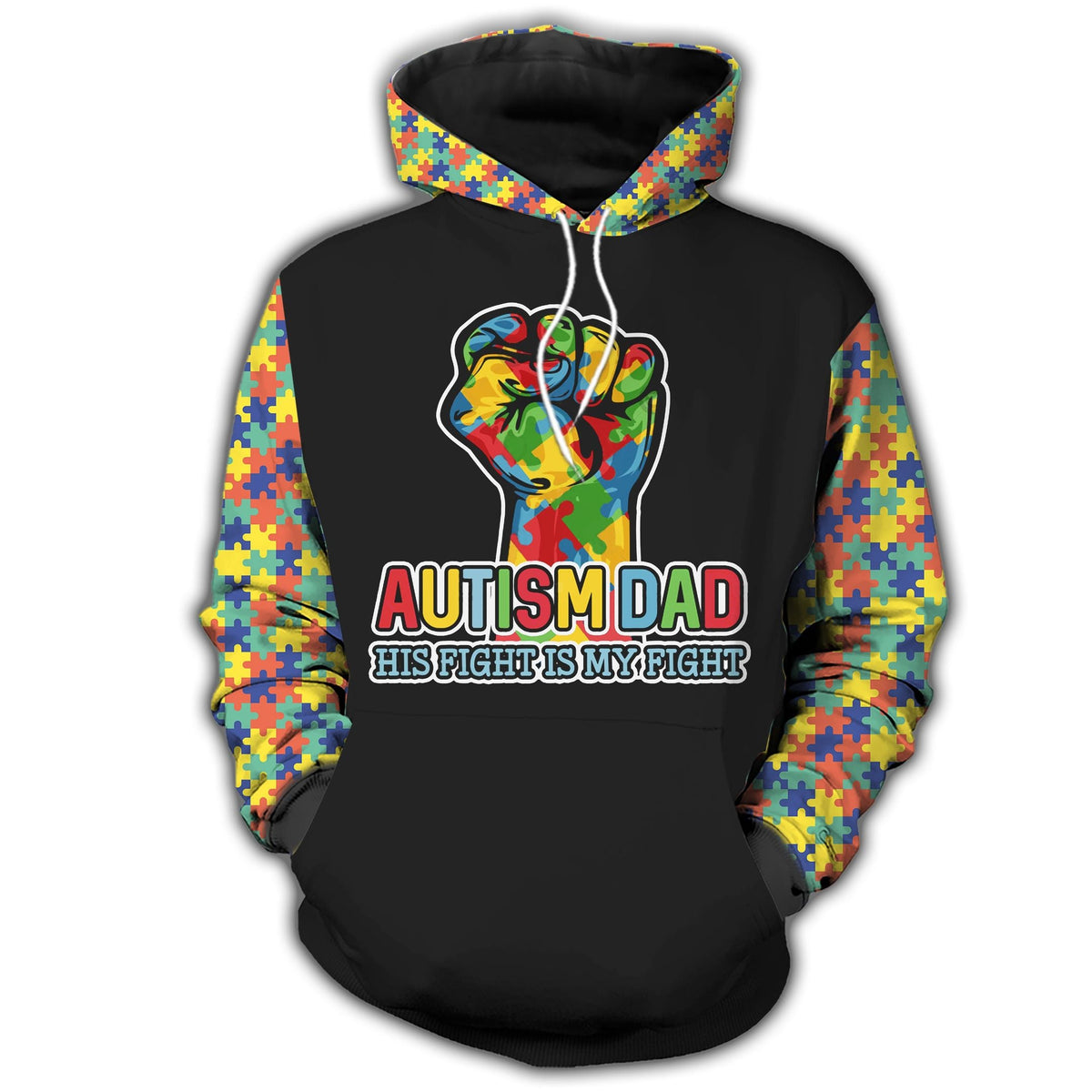 Collection Autism Dad Support Quote – 3D Hoodie