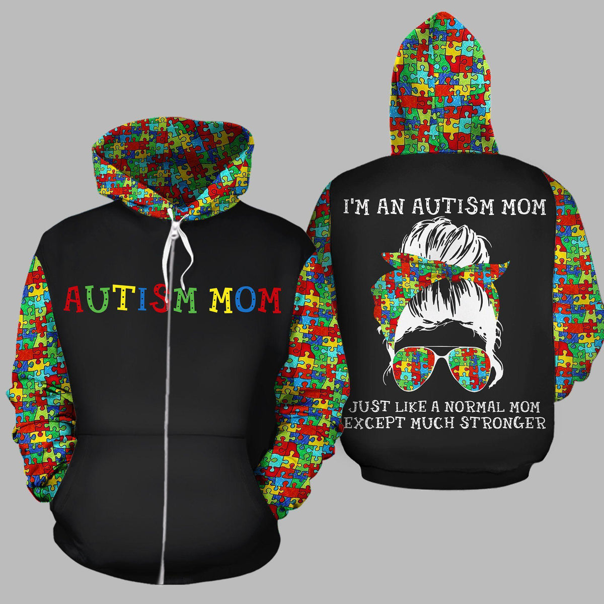 Collection Autism Mom Just Like A Normal Mom – 3D Hoodie