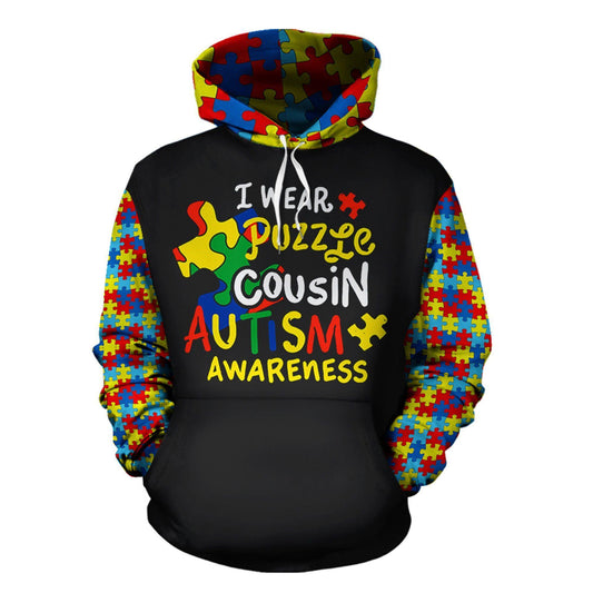 Collection Cousin Autism Awareness Puzzle – 3D Hoodie
