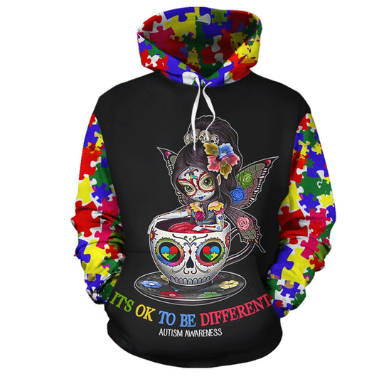 Collection Teacup Girl Autism Design – 3D Hoodie