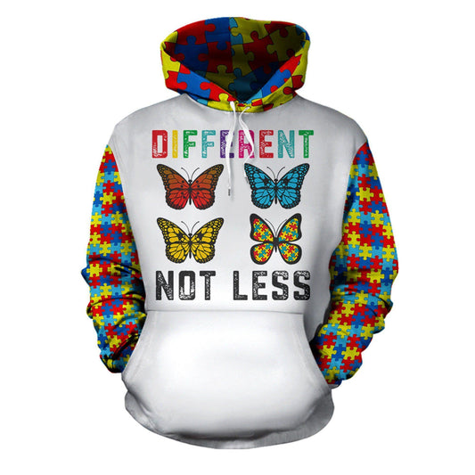 Collection Autism Different Not Less – 3D Hoodie