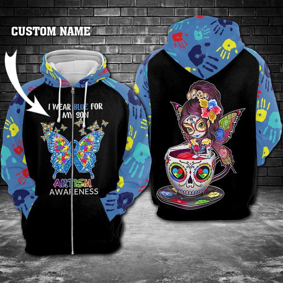 Collection Autism Awareness Blue Design – 3D Hoodie