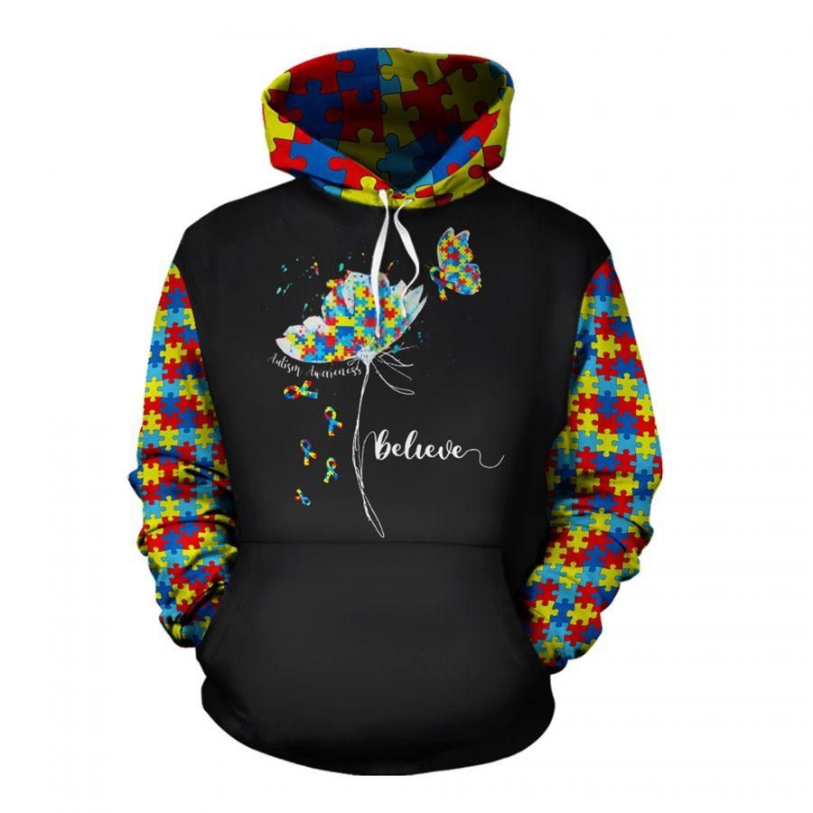Collection Believe Autism Awareness – 3D Hoodie