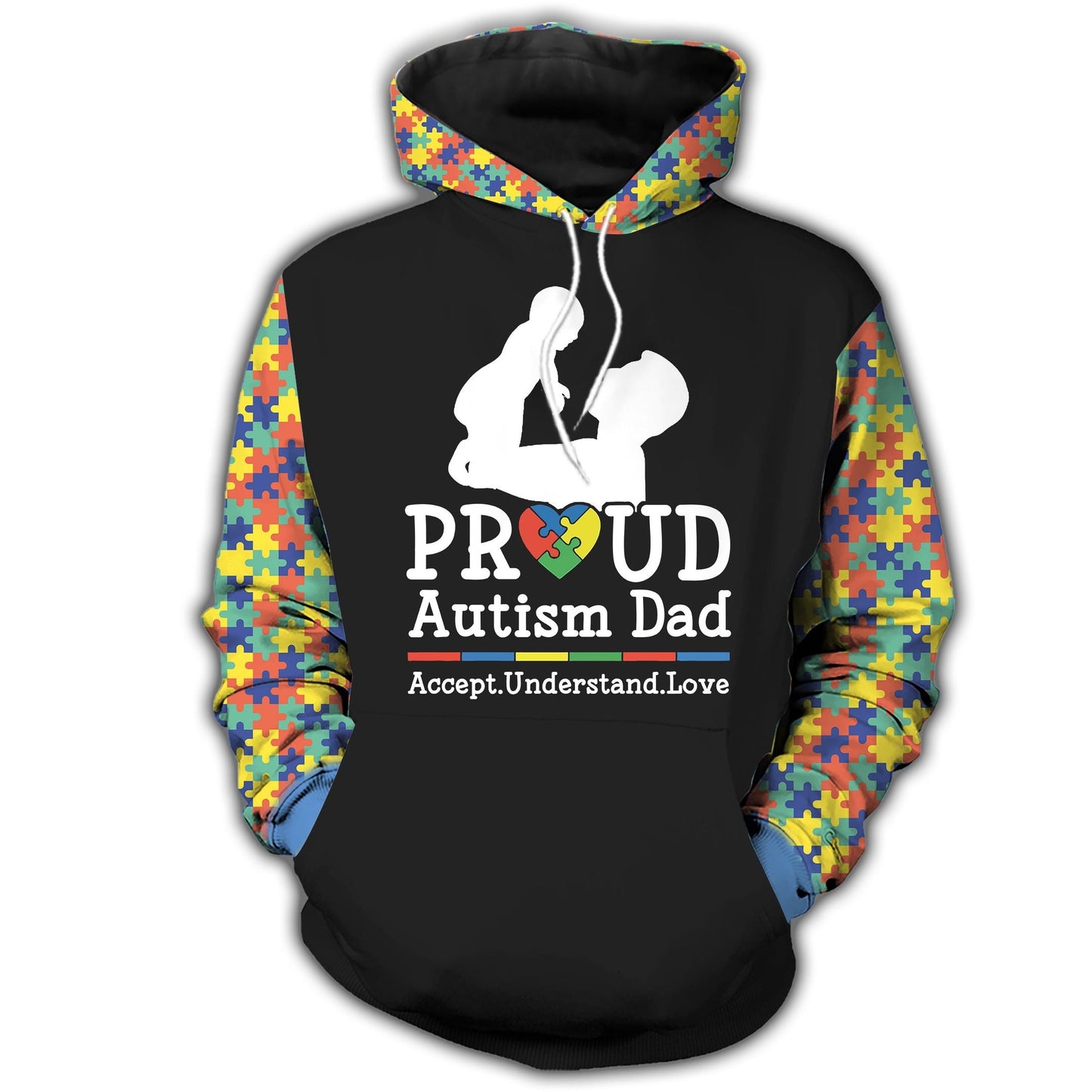 Collection Proud Autism Dad – 3D Hoodie