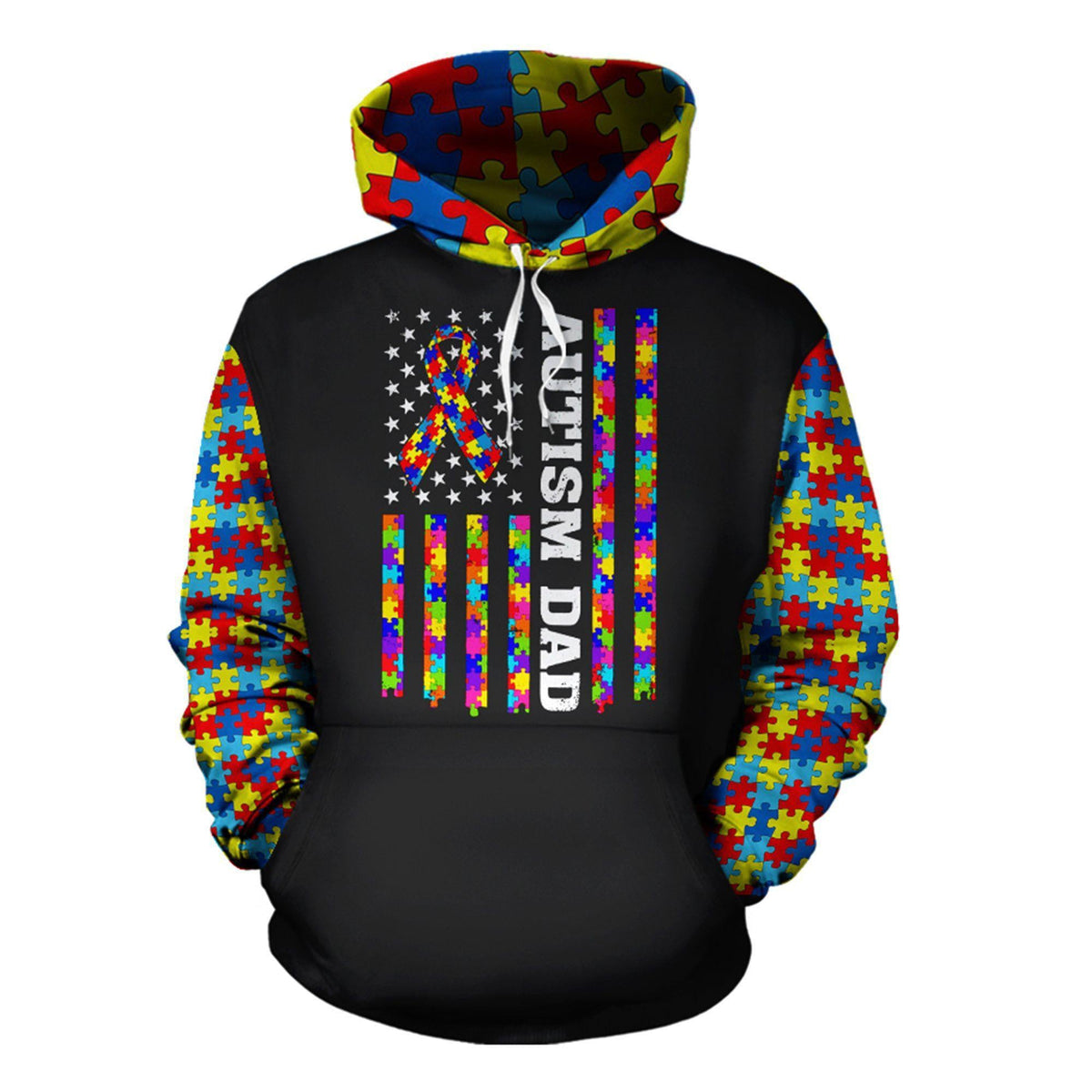 Collection Autism Dad Design – 3D Hoodie
