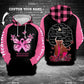 Breast Cancer Fight Like A Queen Quote – 3D Hoodie