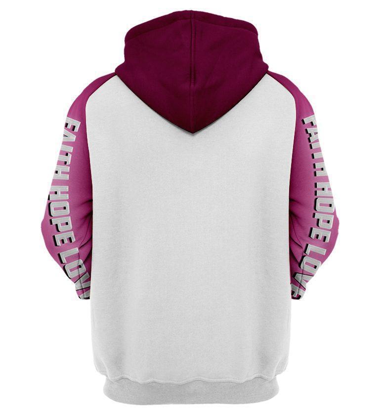 Flamingo Ribbon Breast Cancer Awareness Art – 3D Hoodie