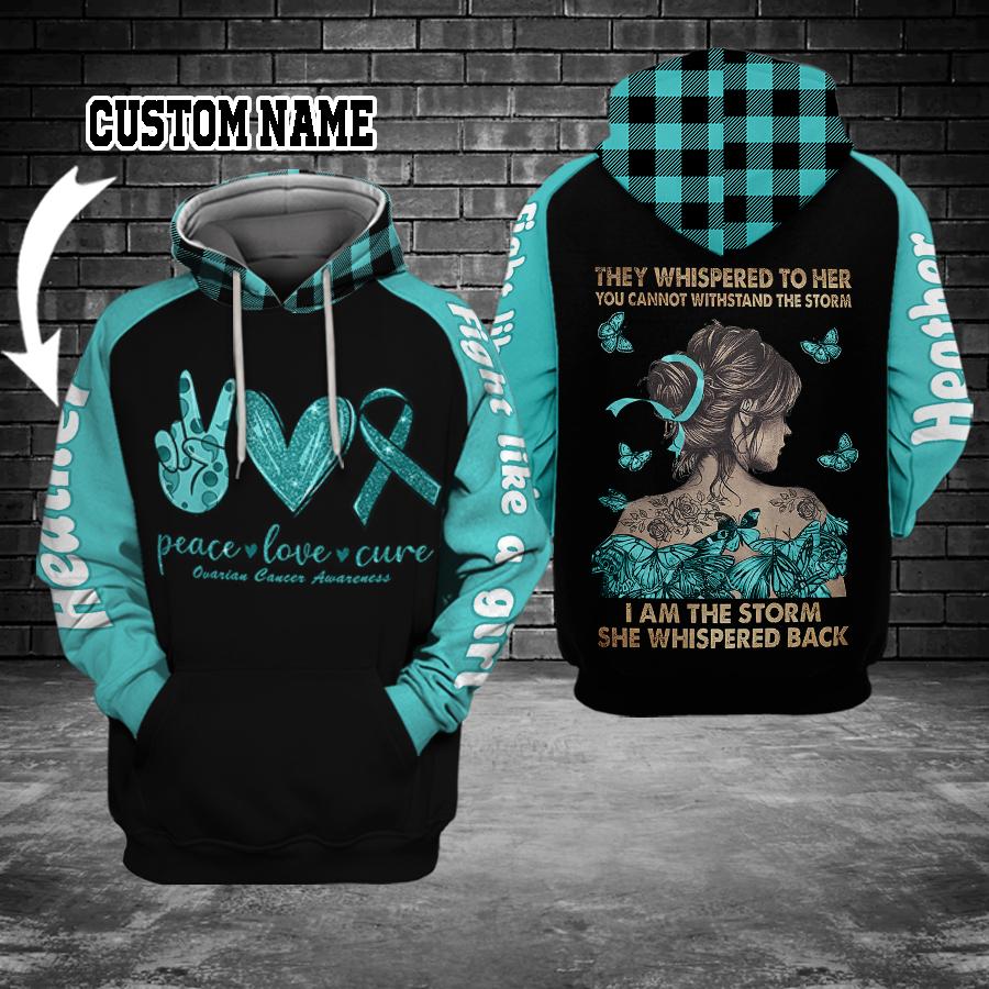 Ovarian Cancer Awareness Quote – 3D Hoodie