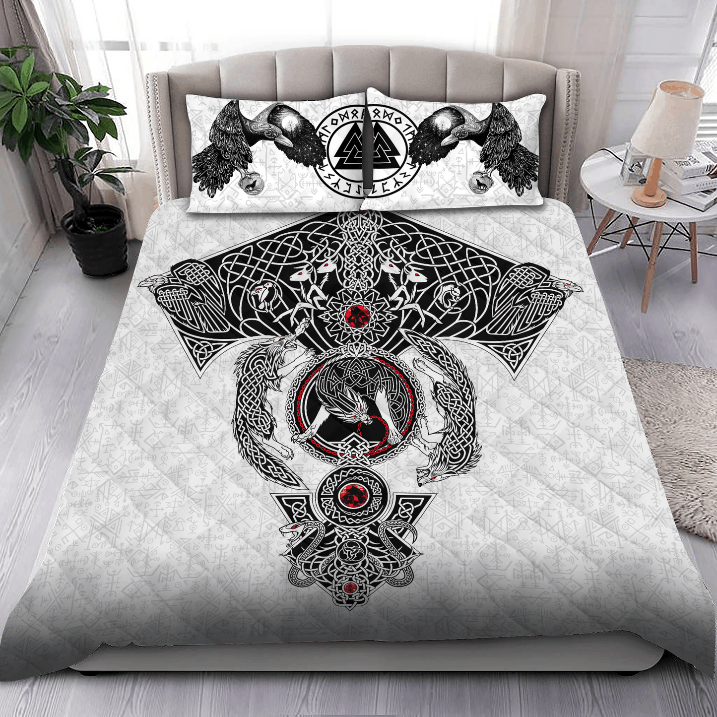 Viking Norse Warrior Bedding Cover For Norse Bedroom Decor