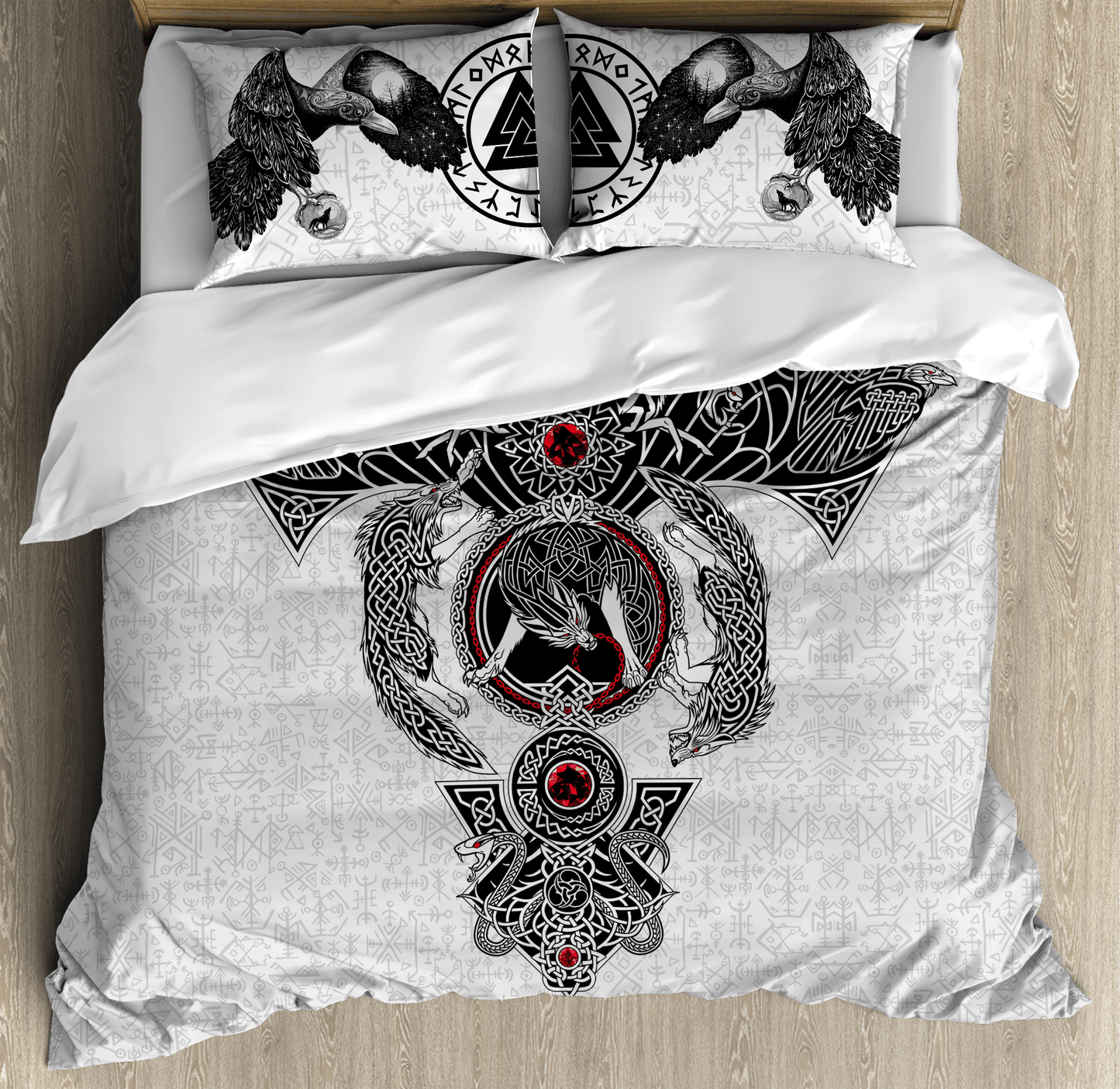 Viking Norse Warrior Bedding Cover For Norse Bedroom Decor