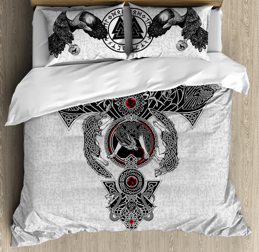 Viking Norse Warrior Bedding Cover For Norse Bedroom Decor