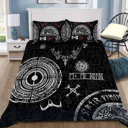 Viking Baldur Norse Mythology Tattoo Bedding Cover For Norse Bedroom Decor