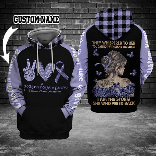 Stomach Cancer Awareness They Whispered To Her – 3D Hoodie