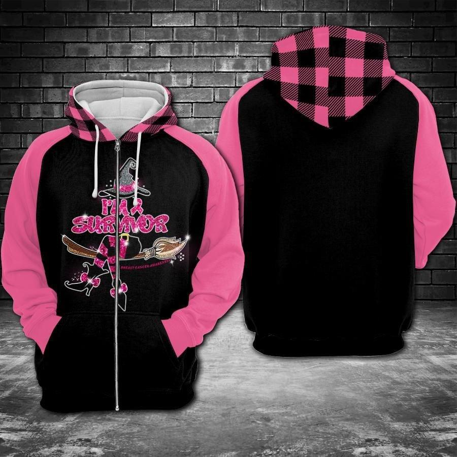 Breast Cancer Witch Im A Survivor – 3D Hoodie