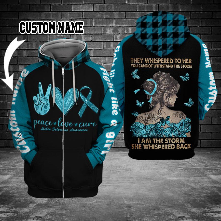 Vulvar Lichen Sclerosis Cancer Awareness They Whispered To Her – 3D Hoodie
