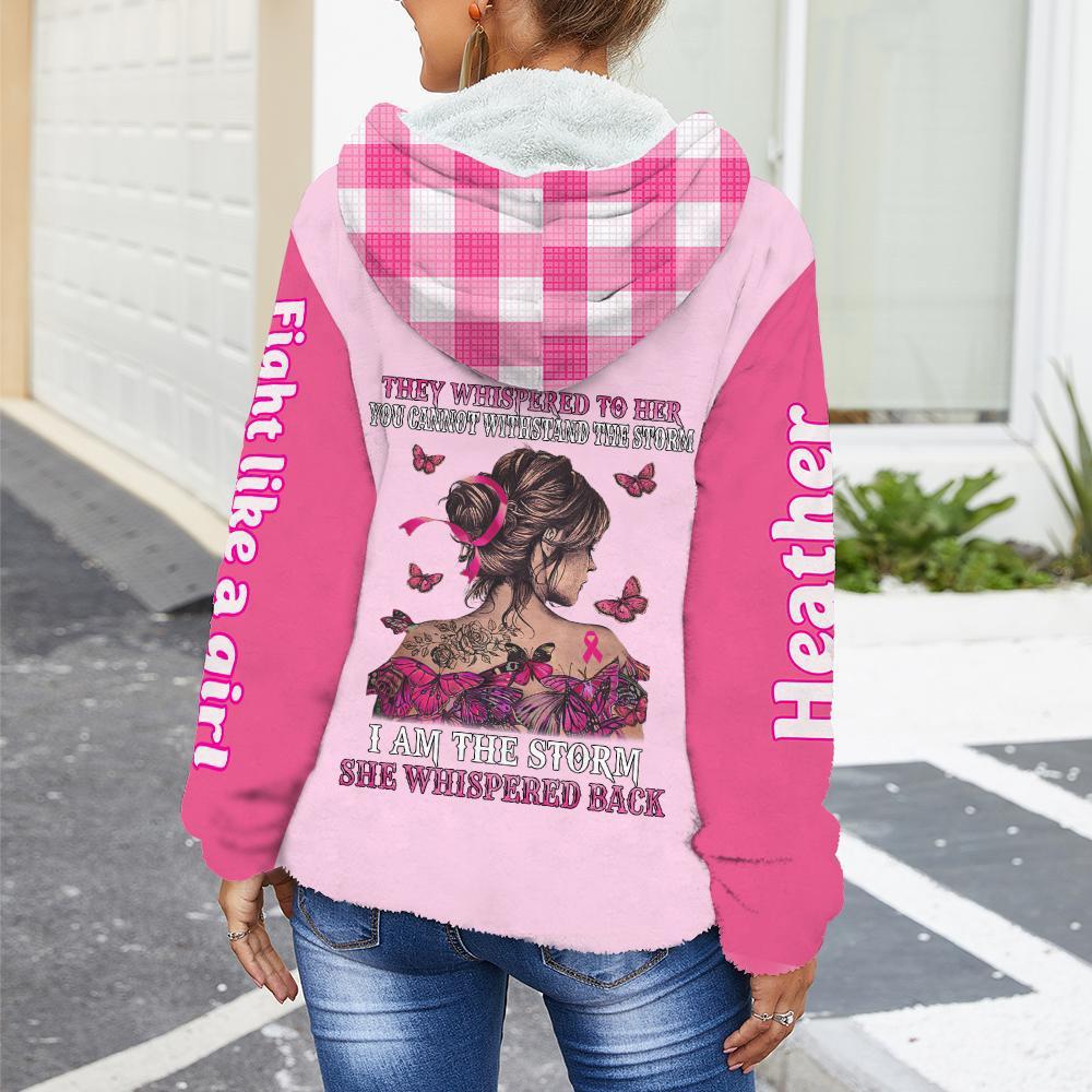 Cancer Awareness They Whispered To Her Quote – 3D Hoodie