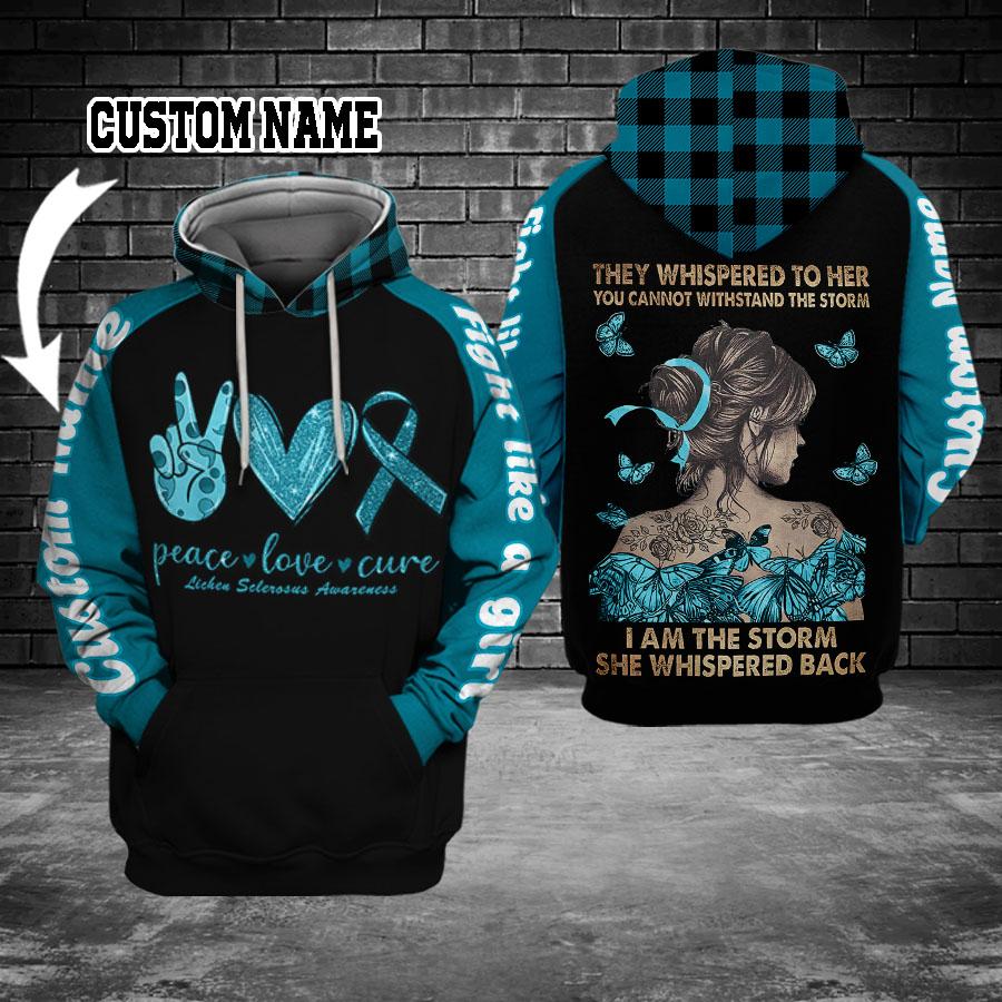 Vulvar Lichen Sclerosis Cancer Awareness They Whispered To Her – 3D Hoodie