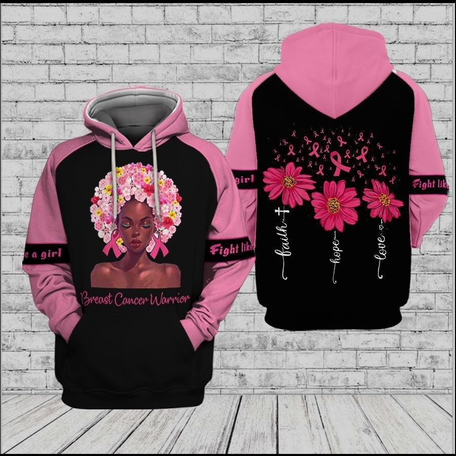 Faith Hope Love Breast Cancer Warrior – 3D Hoodie