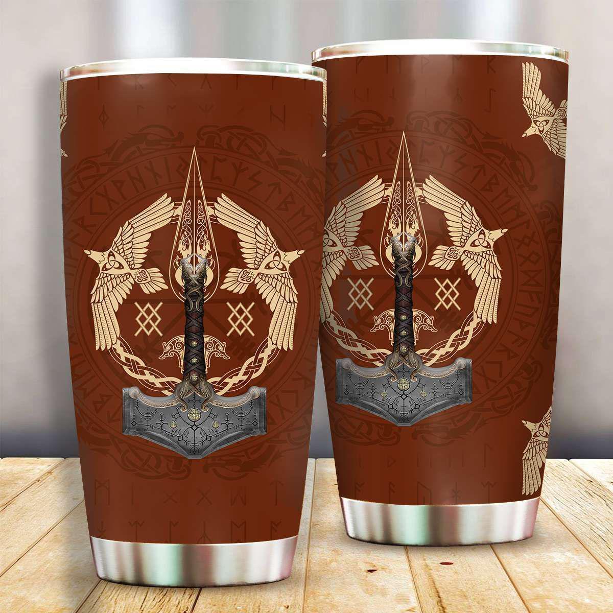 Viking Warrior Red 20 Oz Tumbler For Travel Gifts