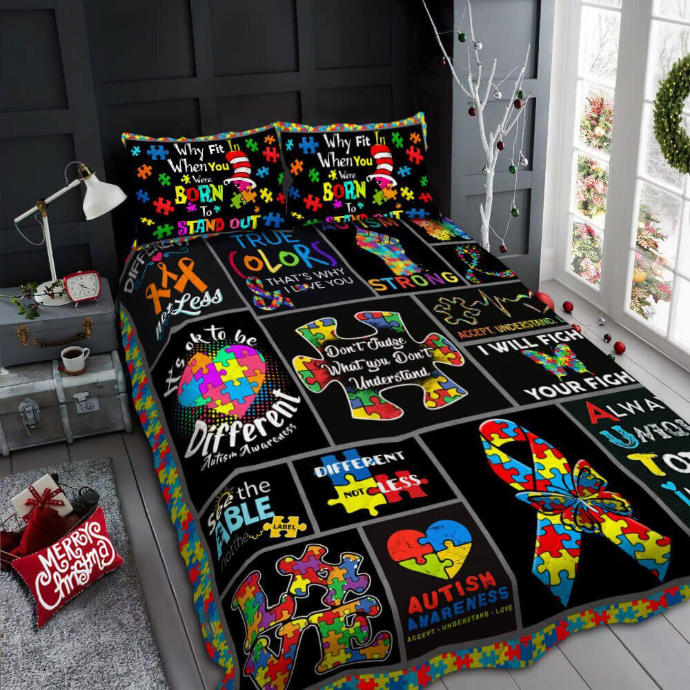 Autism Awareness Different Not Less Bedding Cover For Awareness Bedroom Decor