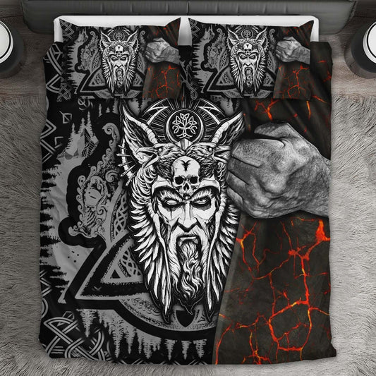 Strong Viking Warrior Bedding Cover For Norse Bedroom Decor